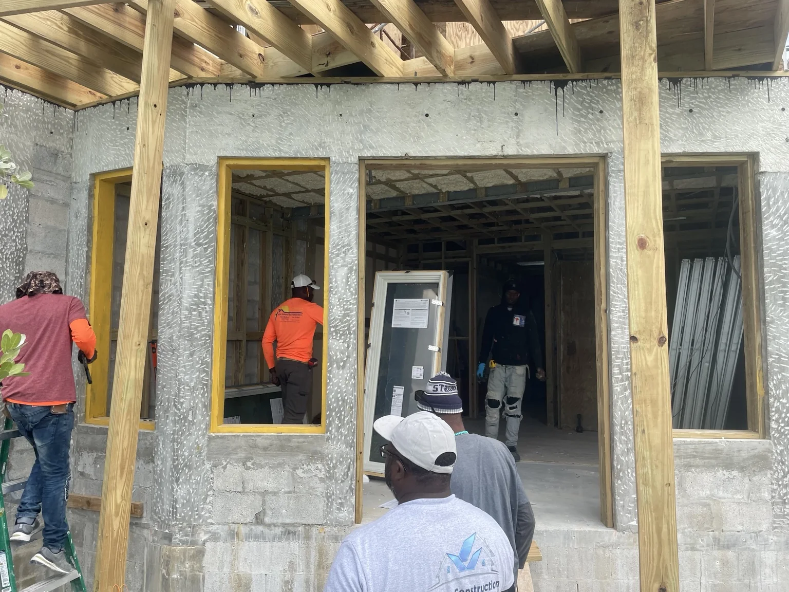 Window installation crew